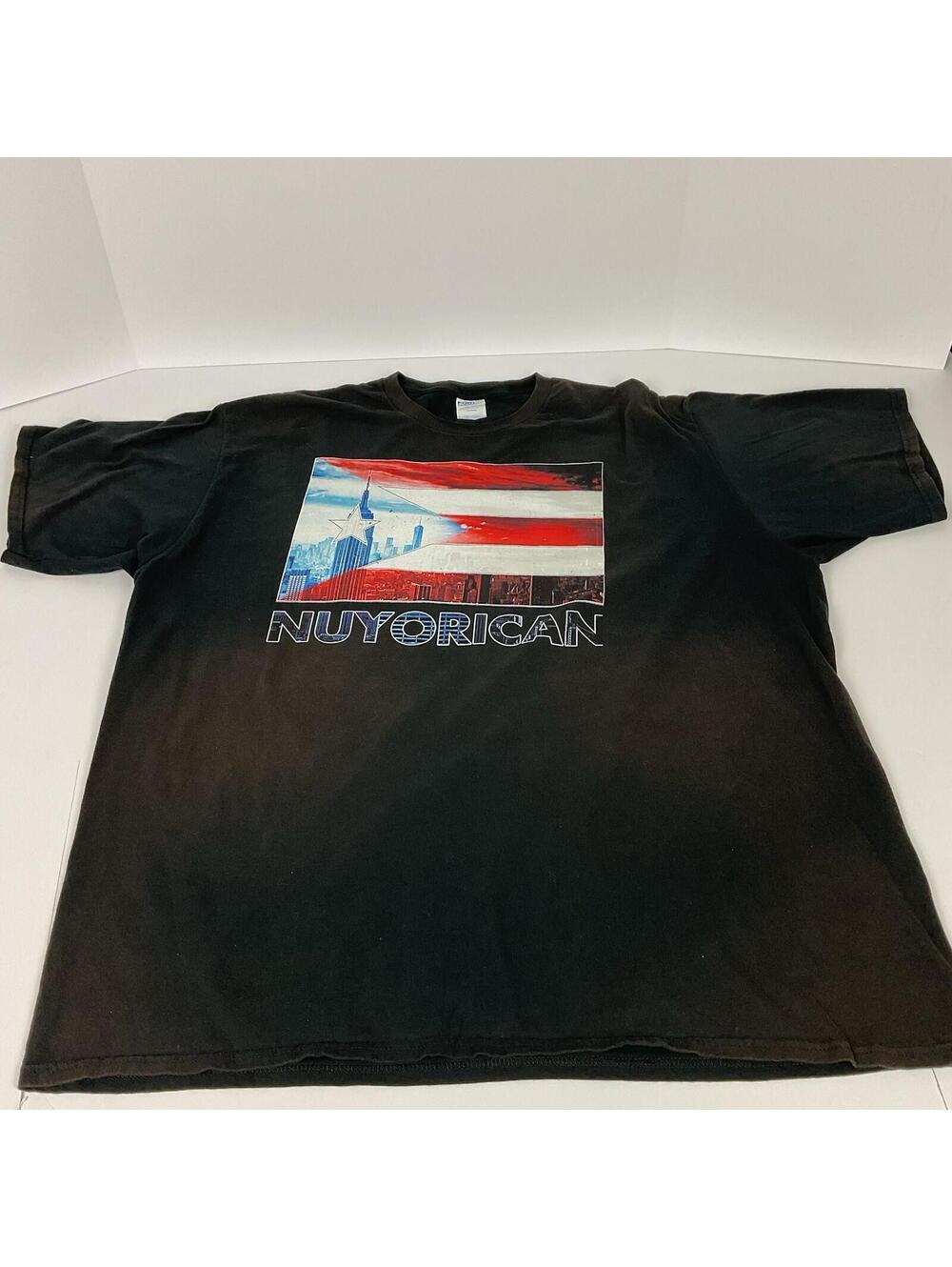 NYC New York American Flag  Adult 2XL Graphic Print Tee Shirt 100% Cotton